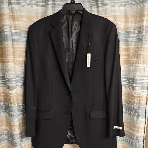 Pronto Uomo Black Slim Fit Wool Sport Coat with Notched Lapel - Picture 1 of 7